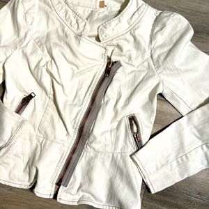 Free People White Jean Jacket-‎ 4